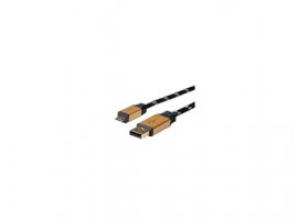 Kabel ROLINE GOLD Micro USB(m) 2.0 na USB-A(m) 2.0, 0.8m, crno/zlatni