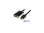 Video kabel ROLINE VALUE DisplayPort DP(m) na VGA(m) v1.1, 2.0m, crni