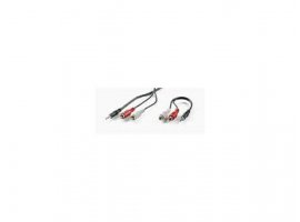 Audio kabel ROLINE VALUE 3.5mm(m) na 2&times;Chinch(M), 5m, crni