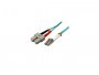 Optički kabel ROLINE VALUE 50/125µm LC/SC Duplex, OM3, 1 m, tirkizni
