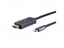 Adapter KSIX, USB C na HDMI, 2m, crni, 4K, 10Gbps