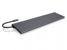  Docking stanica ICY BOX IB-DK2102-C, 11-in-1, USB-C na 3x USB-A 3.0, 1x USB-C power delivery, 1x HDMI, 1x miniDP, 1x VGA, 1x RJ45, 1x SD, 1x microSD