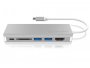 Docking stanica ICY BOX IB-DK4034-CPD, USB-C na 1x USB-C power delivery, 2x USB-A 3.0, 1x HDMI, 1x RJ45, 1x SD