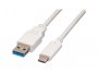 Kabel ROLINE VALUE USB-C(m) 3.0 na USB-A(m) 3.0, 1m, bijeli