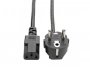 Kabel DELTACO Power Cord, Schuko (Type F) plug 10A - C13 socket: 2,0m