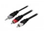 Audio kabel DELTACO 3.5mm(m) na 2xRCA(m), 3m, zip-lock vrećica, crni