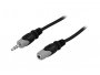 Audio kabel DELTACO 3.5mm(m) na 3.5mm(ž), 1m, zip-lock vrećica, crni