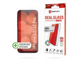  Zaštitno staklo DISPLEX Real Glass 2D za Apple iPhone 12/12 Pro, + prozirna prozirna maskica (01311)