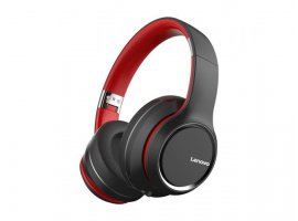 Bluetooth slu&scaron;alice LENOVO HD200, naglavne, BT5.0, do 20h reprodukcije, crno-crvene
