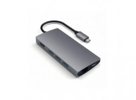  USB-C HUB SATECHI Aluminum Multi-Port, 3x USB 3.0, USB Type-C, HDMI 4K, LAN, srebrni (ST-TCMAS)