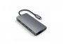 USB-C HUB SATECHI Aluminum Multi-Port, 3x USB 3.0, USB Type-C, HDMI 4K, LAN, srebrni (ST-TCMAS)
