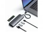 USB-C HUB SATECHI Aluminum Hybrid Multi-Port (1xSSD utor, 2x USB 3.1, 1x HDMI 4K), sivi (ST-UCHSEM)