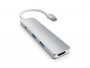 USB-C HUB SATECHI Slim Aluminum Multi-Port, 2x USB 3.0, 1x HDMI 4K, srebrni (ST-CMAS)