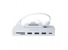  USB-C adapter SATECHI CLAMP za iMac 24" (2021) (1xType-C, 3xUSB-A 1xSD), srebrni (ST-UCICHS)