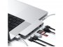 USB-C HUB SATECHI Pro Max (1xHDMI 4K, 1xUSB-A 3.0, 1xLAN,1xSD,1xAudio) 3xUSB 3.0,1xSD, sivi (ST-UCPHMXS)