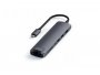 USB-C HUB SATECHI Slim Aluminum Multiport (2x USB 3.0,1x HDMI 4K,1xLAN,1xSD) sivi (ST-UCSMA3M)
