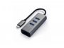 USB-C hub adapter SATECHI Aluminum (3x USB 3.0,1xLAN), sivi (ST-TC2N1USB31AM)