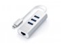 USB-C HUB SATECHI Aluminum (3x USB 3.0,1xLAN), srebrni (ST-TC2N1USB31AS)