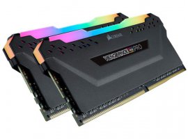  Memorija CORSAIR 32 GB (2x16 GB) DDR4, 3600 MHz, DIMM, Vengeance RGB Pro, CL18, XMP 2.0, black, CMW32GX4M2D3600C18