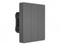 Pametni zidni prekidač SONOFF SwitchMan M5-3C-80, mehanički, Wi-Fi, trostruki, bez okvira, tamno sivi 