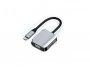 Video adapter ASONIC USB-C(m) na VGA/HDMI(ž), 0.15m, sivi