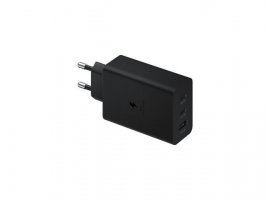 Zidni punjač SAMSUNG Fast Charge 65W, 3xUSB (2xUSB-C, 1xUSB-A), bez kabela, crni