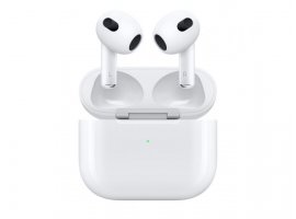  Bluetooth slušalice APPLE AirPods 3. generacija, s lightning kutijicom za punjenje, TWS, bijele  (mpny3zm/a)