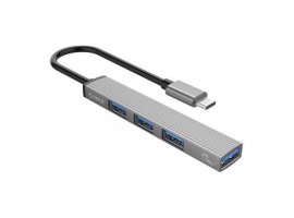  USB-C HUB ORICO AH-13, USB 3.0, 3x USB 2.0, 0.15m, aluminij, sivi 