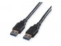 Kabel ROLINE USB-A(m) 3.0 na USB-A(m) 3.0, 3m, crni