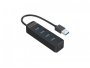 USB HUB ORICO TWU3-4A, 4xUSB 3.0, 0.15m kabel, crni