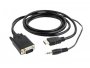 Video kabel GEMBIRD HDMI(m) na VGA(m) + Audio(3.5mm), 3.0m, crni