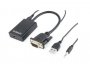 Video kabel GEMBIRD VGA(m) na HDMI(m), 0.15m, crni