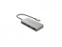 USB-C HUB HYPER HyperDrive, 5-port, USB-C PD, HDMI, 2xUSB-A, Ethernet, sivi
