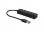 USB HUB DELTACO USB Mini Hub with 4 USB-A ports, USB 3.1 Gen 1, crni