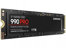  SSD disk 1 TB, SAMSUNG 990 PRO, M.2 2280, PCIe 4.0 x4 NVMe 2.0, 3-bit MLC V-NAND, MZ-V9P1T0BW