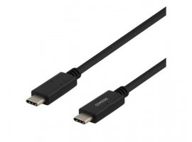 Kabel DELTACO USB-C(m) na USB-C(m), 5A, 1.0m, crni