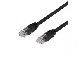 Mrežni kabel U/UTP Cat6 DELTACO, 5 m, crni, kutija
