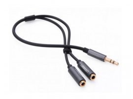  Audio adapter UGREEN 3.5mm(m) na 2x3.5mm(ž), sivi