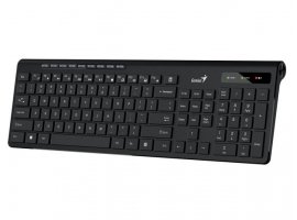  Tipkovnica GENIUS SlimStar 7230, bežična, USB, crna
