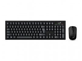  Tipkovnica + miš GENIUS KM-8101, bežična, USB, crna