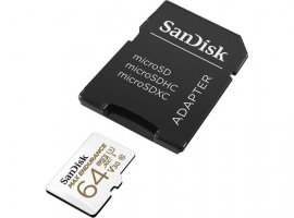  Memorijska kartica microSDXC 64 GB SANDISK MAX Endurance, Class10 UHS-I U3 V30 + SD adapter (SDSQQVR-064G-GN6IA)