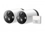 Nadzorna kamera TP-LINK Tapo C420S2 (2 kamere + Hub), unutarnja/vanjska, 4MP/2K, baterijska, WiFi, AI detekcija, alarm, bijela