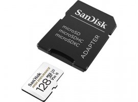 Memorijska kartica microSDXC 128 GB SANDISK High Endurance, Class10 UHS-I U3 V30 + SD adapter (SDSQQNR-128G-GN6IA)
