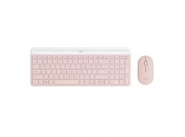 Tipkovnica + mi&scaron; LOGITECH MK470 Slim Combo, bežična, US layout, roza (920-011322)