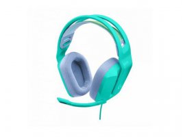  Slušalice + mikrofon LOGITECH G335, gaming, naglavne, žične, 3.5mm, zelene/ljubičaste (981-001024)