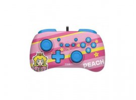  Kontroler HORI Horipad Mini Princess Peach, za Nintendo Switch (OLED), žični, rozi