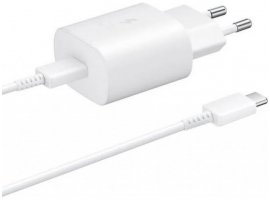  Punjač SAMSUNG Fast Charge 25W + USB Type-C kabel, bijeli (EP-TA800XWEGWW)