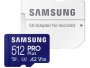 Memorijska kartica microSDXC 512 GB SAMSUNG PRO Plus, Class10 A2 UHS-I U3 V30, R/W 180/130 MB/s + SD adapter (MB-MD512SA)