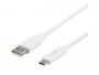 Kabel DELTACO USB-C (m) 2.0 na USB-A (m) 2.0, 1m, bijeli