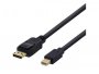 Video kabel DELTACO DisplayPort DP (m) na miniDP (m), 2m, Ultra HD (4K), 30Hz, pozlaćeni konektori, crni